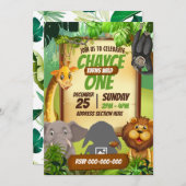 ジャングルサファリ招待状 招待状 (正面/裏面)