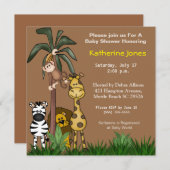 ジャングルサファリ招待状 招待状 (正面/裏面)