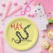 ジャングルサファリ探検用スネーク誕生日 ペーパープレート (パーティー)