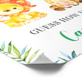 ジャングルサファリ推測キャンディベビーシャワーの数 ポスター (角)