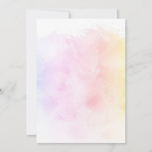 ジャングルサファリ甘いベビーガールベビーシャワー 招待状 (裏面)