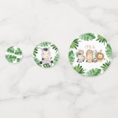 ジャングルサファリ男の子の赤ちゃんシャワー コンフェッティ (正面)