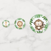 ジャングルサファリ男の子の赤ちゃんシャワー コンフェッティ (裏面)