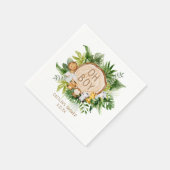 ジャングルサファリ男の赤ちゃんシャワー スタンダードカクテルナプキン (角)