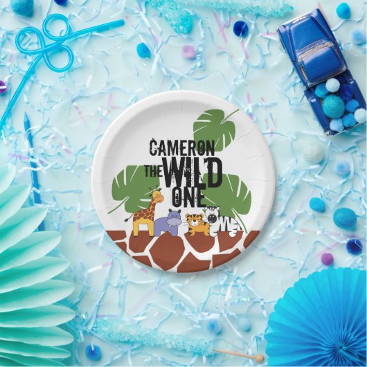 ジャングルサファリ第1誕生日パーティー ペーパープレート (パーティー)