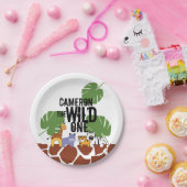 ジャングルサファリ第1誕生日パーティー ペーパープレート (パーティー)