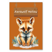 ジャングルサファリ素朴ーアードヴォルフテーブルサイン テーブルナンバー (裏面)