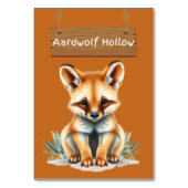 ジャングルサファリ素朴ーアードヴォルフテーブルサイン テーブルナンバー (正面)