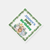 ジャングルサファリ誕生日ナプキンス スタンダードカクテルナプキン (角)