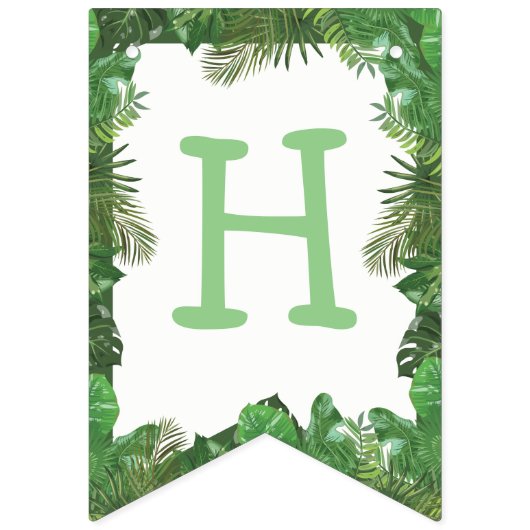 ジャングルサファリ誕生日バンティンフラッグバナー バンティングフラッグ (第2の旗)