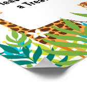 ジャングルサファリ誕生日パーティーサイン ポスター (角)