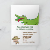 ジャングルサファリ誕生日招待状カード 招待状 (内部)
