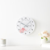 ジャングルサファリ象の子供か子供部屋の柱時計 ラウンド壁時計 (ホーム)