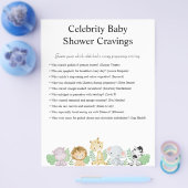 ジャングルサファリ赤ちゃんシャワーゲーム チラシ (シングル)