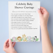 ジャングルサファリ赤ちゃんシャワーゲーム チラシ (手)