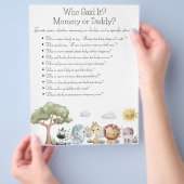 ジャングルサファリ赤ちゃんシャワーゲーム チラシ (手)