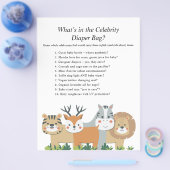 ジャングルサファリ赤ちゃんシャワーゲーム チラシ (シングル)