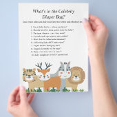 ジャングルサファリ赤ちゃんシャワーゲーム チラシ (手)