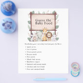 ジャングルサファリ赤ちゃんシャワーゲーム チラシ (シングル)