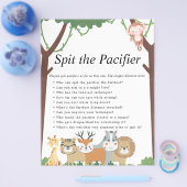 ジャングルサファリ赤ちゃんシャワーゲーム チラシ (シングル)