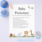 ジャングルサファリ赤ちゃんシャワーゲーム チラシ (シングル)