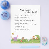 ジャングルサファリ赤ちゃんシャワーゲーム チラシ (シングル)