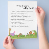 ジャングルサファリ赤ちゃんシャワーゲーム チラシ (手)