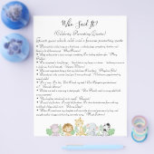 ジャングルサファリ赤ちゃんシャワーゲーム チラシ (シングル)