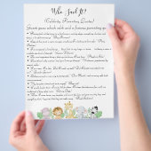 ジャングルサファリ赤ちゃんシャワーゲーム チラシ (手)