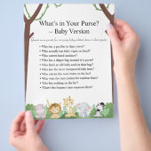 ジャングルサファリ赤ちゃんシャワーゲーム チラシ (手)