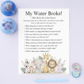 ジャングルサファリ赤ちゃんシャワーゲーム チラシ (シングル)