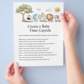 ジャングルサファリ赤ちゃんシャワーゲーム チラシ (手)