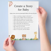 ジャングルサファリ赤ちゃんシャワーゲーム チラシ (手)