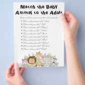 ジャングルサファリ赤ちゃんシャワーゲーム チラシ (手)