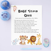 ジャングルサファリ赤ちゃんシャワーゲーム チラシ (シングル)