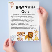 ジャングルサファリ赤ちゃんシャワーゲーム チラシ (手)