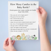 ジャングルサファリ赤ちゃんシャワーゲーム チラシ (手)