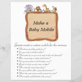 ジャングルサファリ赤ちゃんシャワーゲーム チラシ