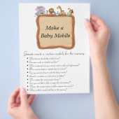 ジャングルサファリ赤ちゃんシャワーゲーム チラシ (手)