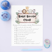 ジャングルサファリ赤ちゃんシャワーゲーム チラシ (シングル)