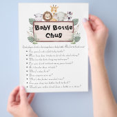 ジャングルサファリ赤ちゃんシャワーゲーム チラシ (手)