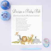 ジャングルサファリ赤ちゃんシャワーゲーム チラシ (シングル)