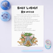 ジャングルサファリ赤ちゃんシャワーゲーム チラシ (シングル)