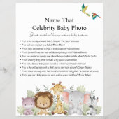 ジャングルサファリ赤ちゃんシャワーゲーム チラシ (正面)