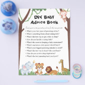 ジャングルサファリ赤ちゃんシャワーゲーム チラシ (シングル)