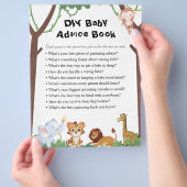 ジャングルサファリ赤ちゃんシャワーゲーム チラシ (手)