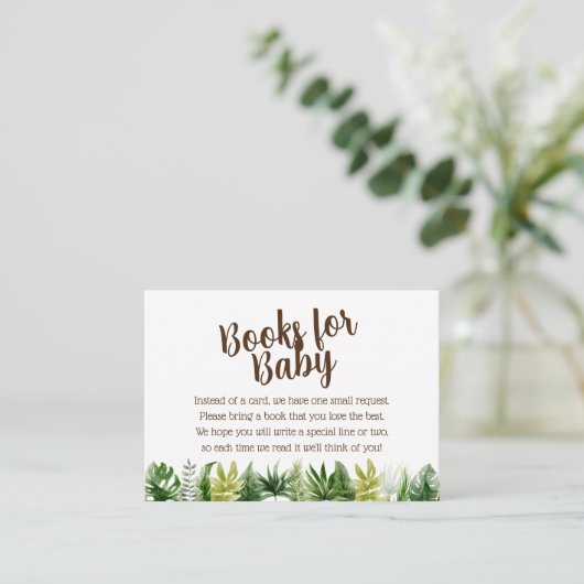 ジャングルサファリ赤ちゃんシャワーベビー エンクロージャーカード (スタンド正面)