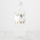 ジャングルサファリ野生の赤ちゃんシャワーを取得しようとしている ペットボトルラベル (裏面)