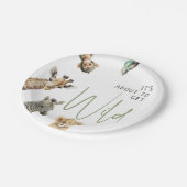 ジャングルサファリ野生の赤ちゃんシャワーを取得しようとしている ペーパープレート (アングル)