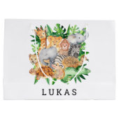 ジャングルサファリ1日パーティー ラージペーパーバッグ (裏面)